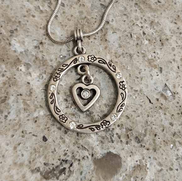 Brighton Circle of Life Two Tone Reversible Heart Necklace - Picture 4 of 8